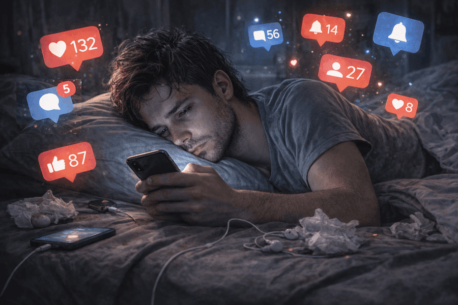 Social Media Sucht. Was Doomscrolling mit deinem Gehirn macht.